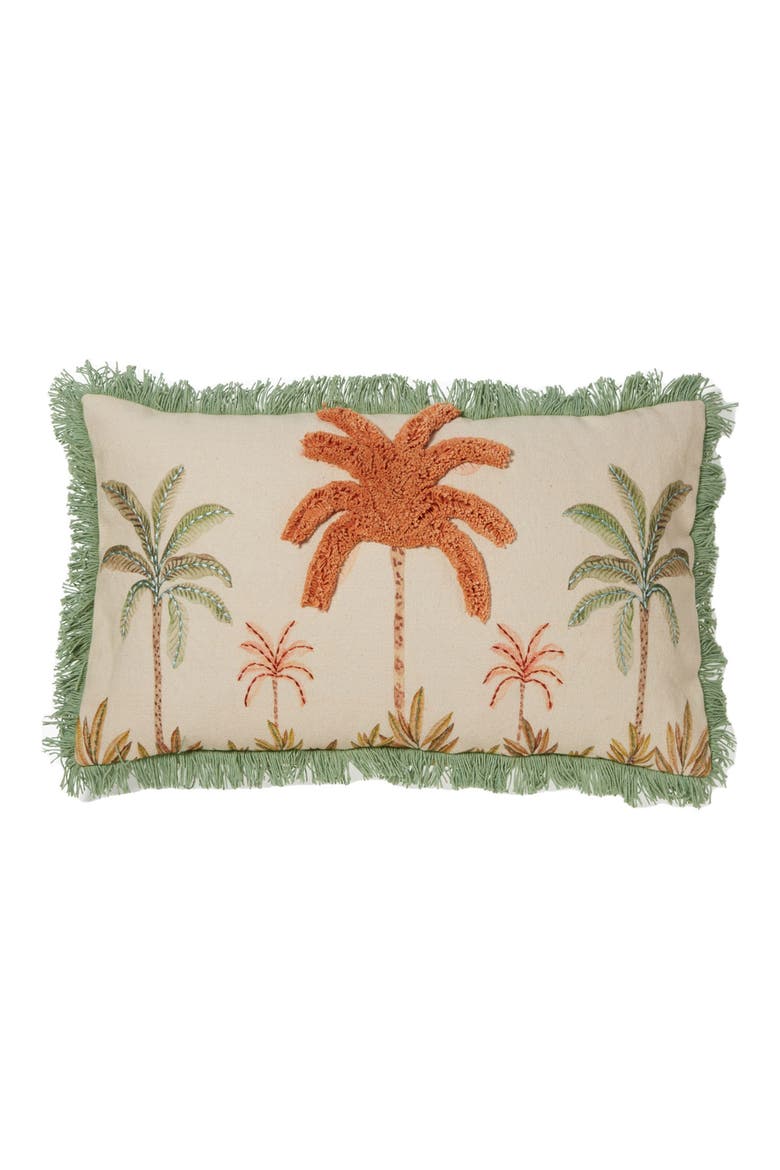 Jungle Love Oblong Accent Pillow, Main, color, BEIGE MULTI
