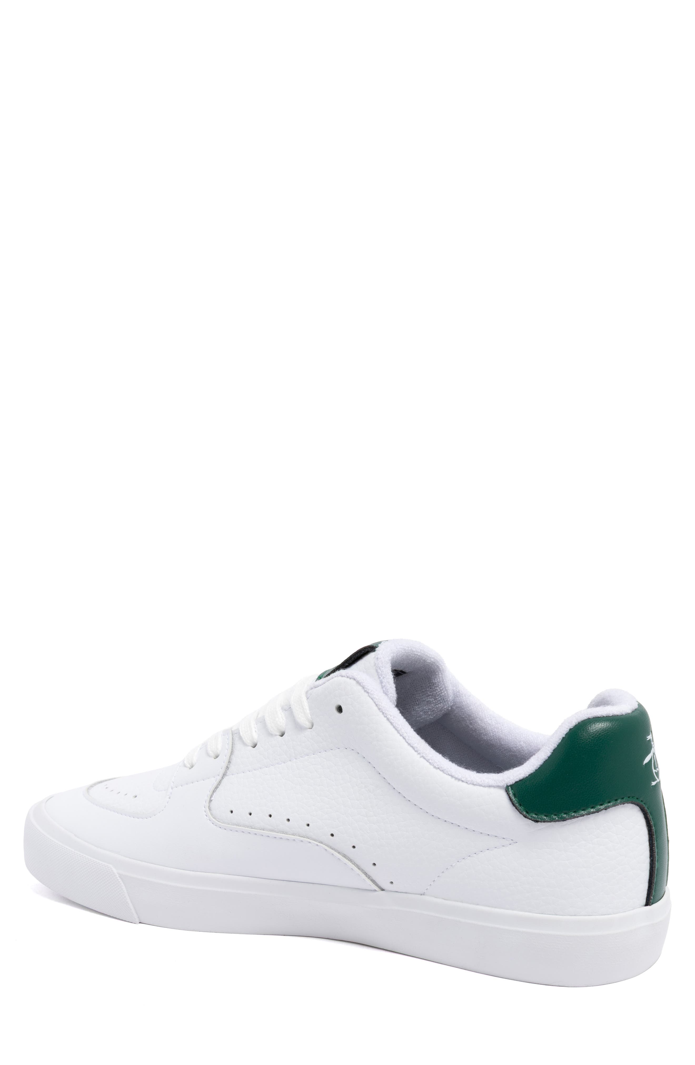 Original Penguin <p>Hadrik Leather Sneaker (Men)</p>, Alternate, color, White/ Sage