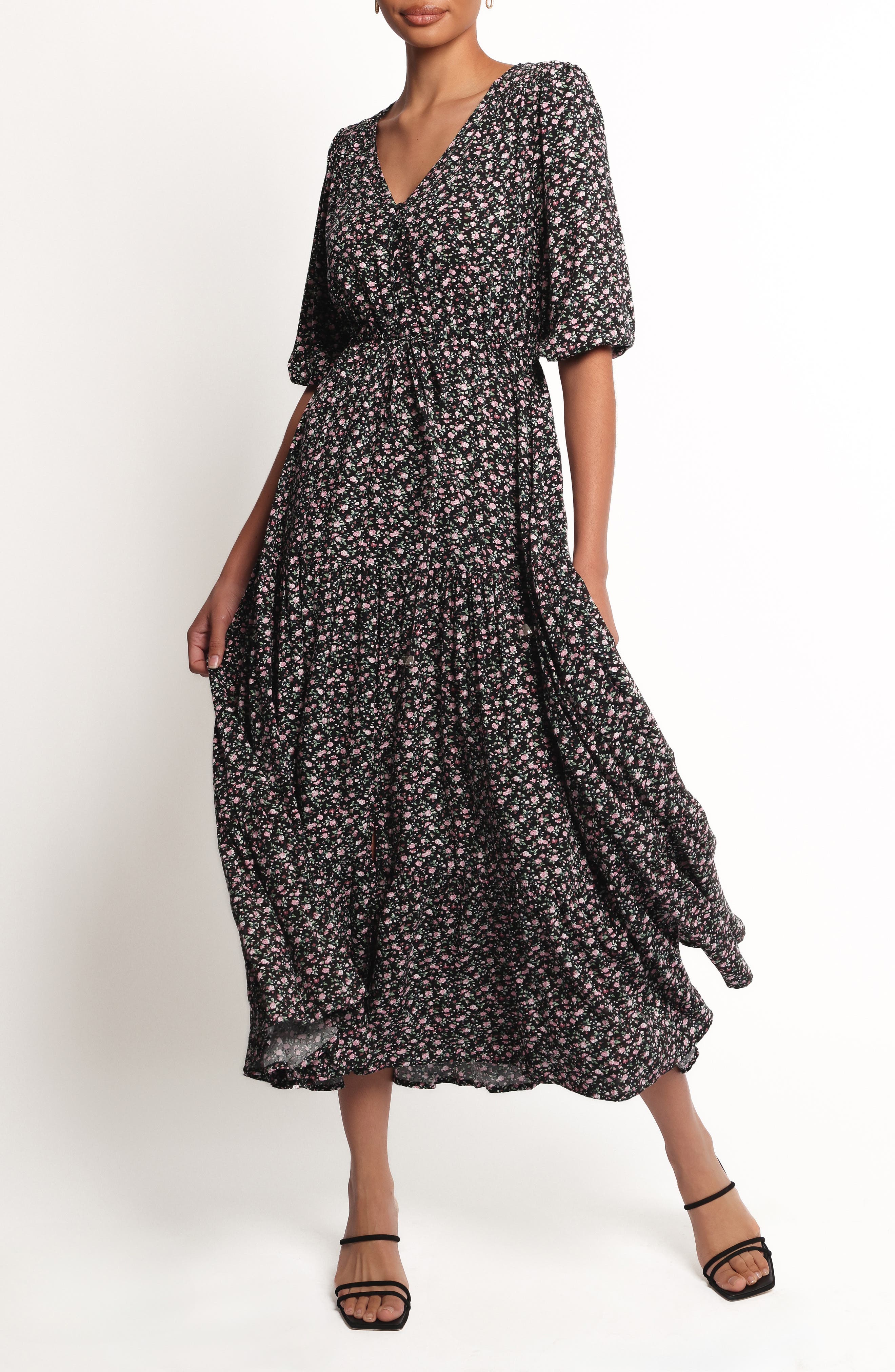 selected BLACK ROSEBUD FLORAL