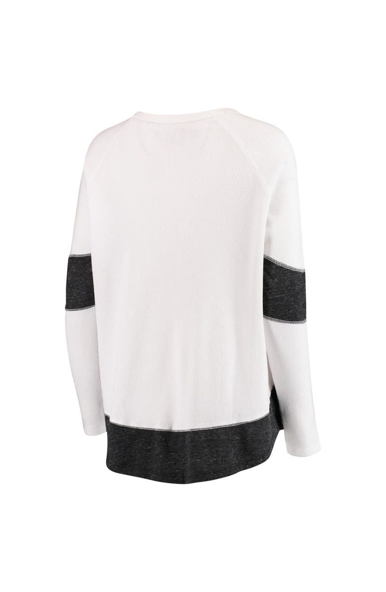 Retro Brand Women's Original Retro Brand White Oregon Ducks Contrast Boyfriend Raglan Thermal Long Sleeve T-Shirt, Alternate, color, 