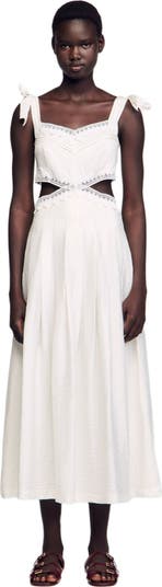 SANDRO Lace trim maxi dress | Nordstrom SANDRO Lace trim maxi dress | Nordstrom