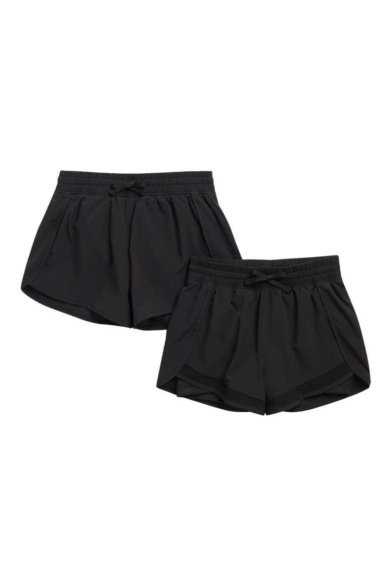 Kids' 2-Pack Lightstreme Active Shorts, Main, color, BLACK/ BLACK