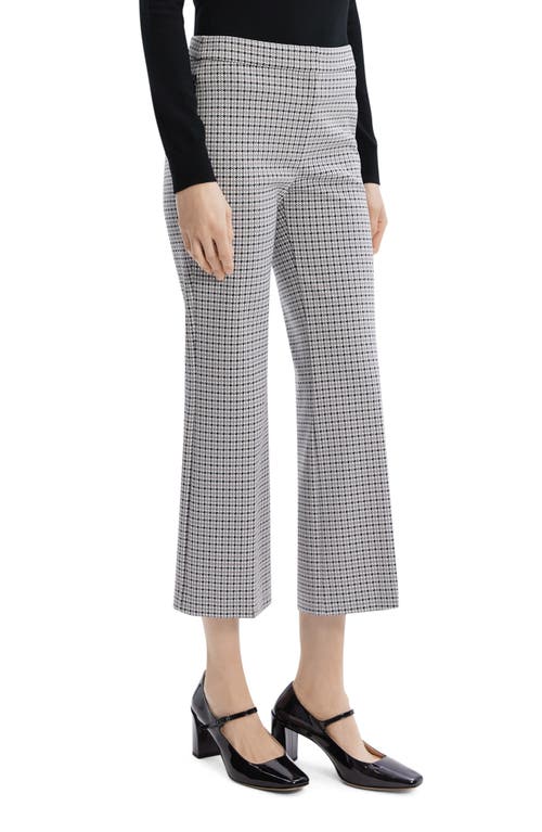 Theory Houndstooth Crop Pants In Cinder Multi