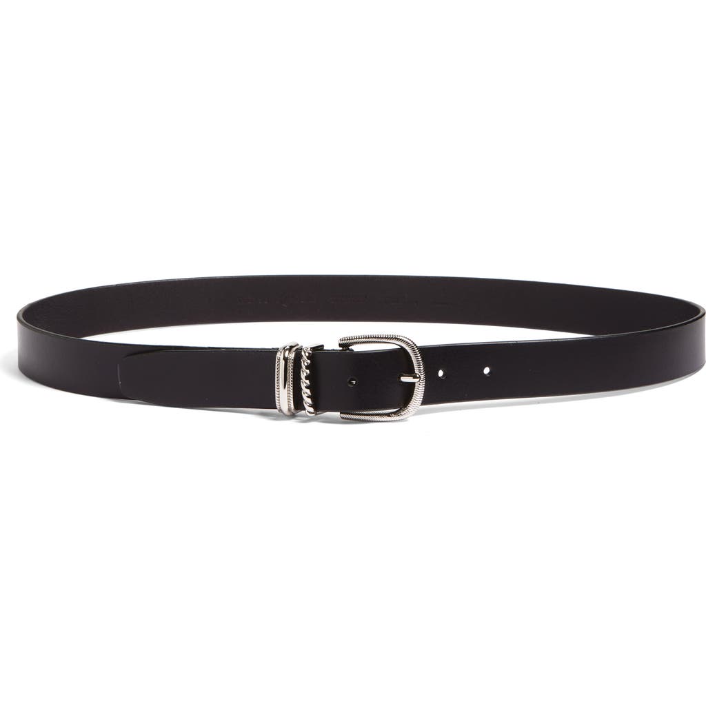 Treasure & Bond Raina Double Keeper Leather Belt In Black