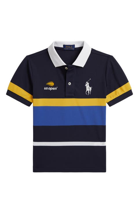 Kids' US Open Stripe Piqué Polo