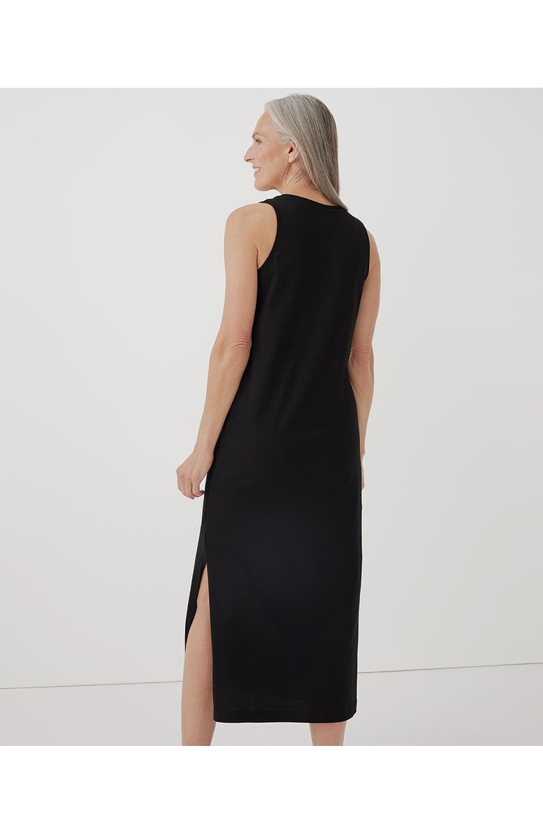 Pact Organic Softspun Tank Midi Dress, Alternate, color, Black