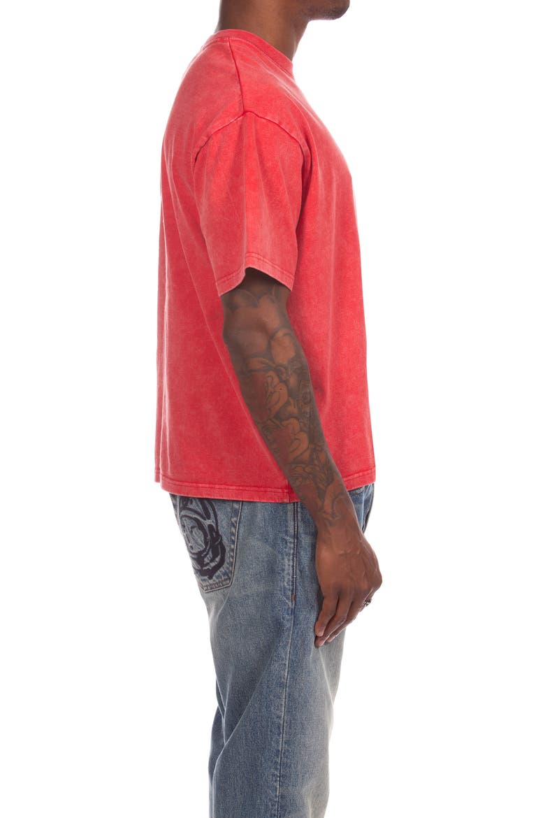 Faded Curve Graphic T-Shirt, Alternate, color, RED