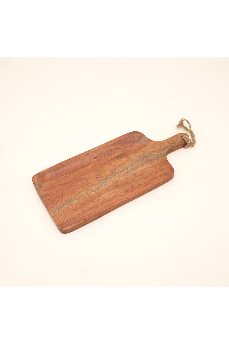 Handmade Acacia Wood Chopping Board with Handle, Alternate, color, Natural Wood