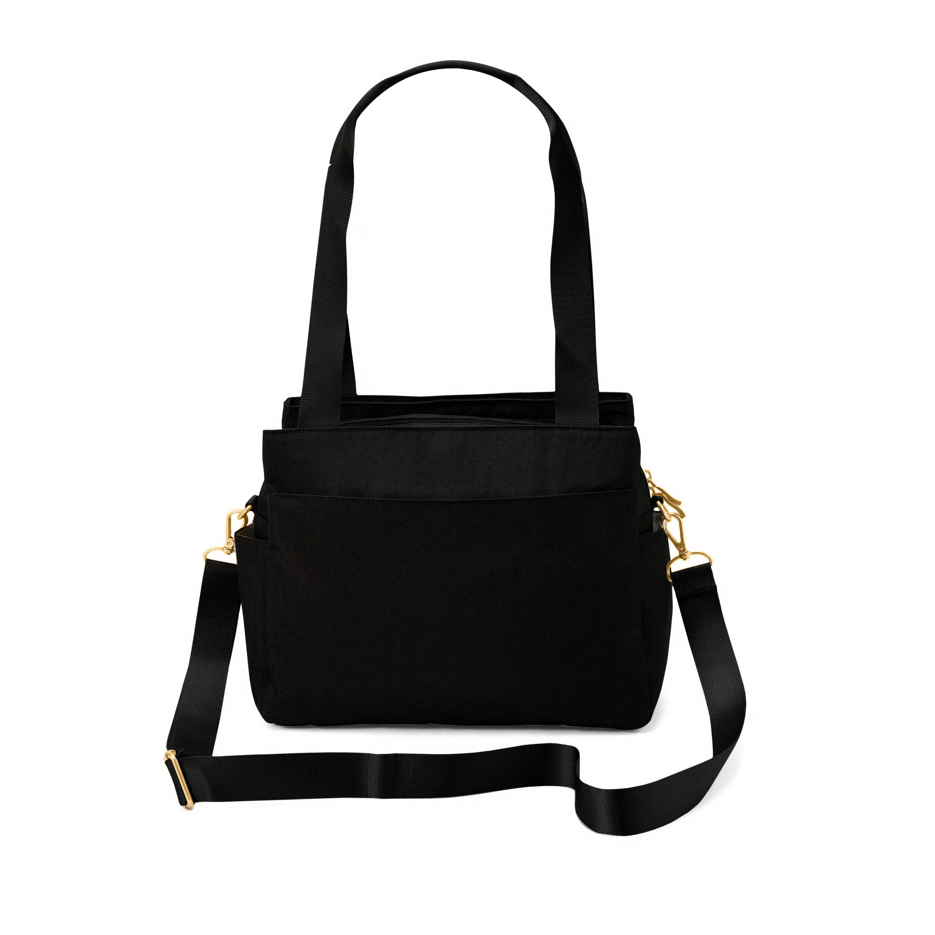 Coastal Flip Lock Trio Satchel, Alternate, color, Black W/ Gold Hardware