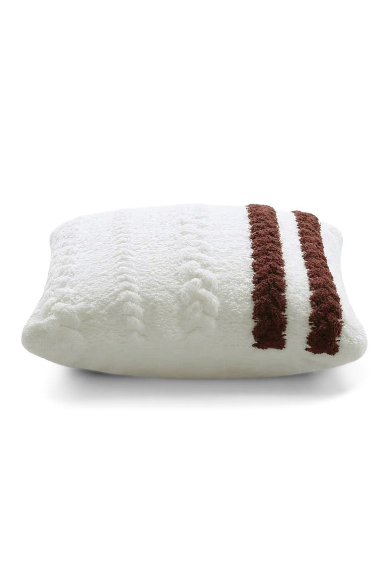 Snug Braided Stripe Throw Pillow, Alternate, color, OFF WHITE/ FIG