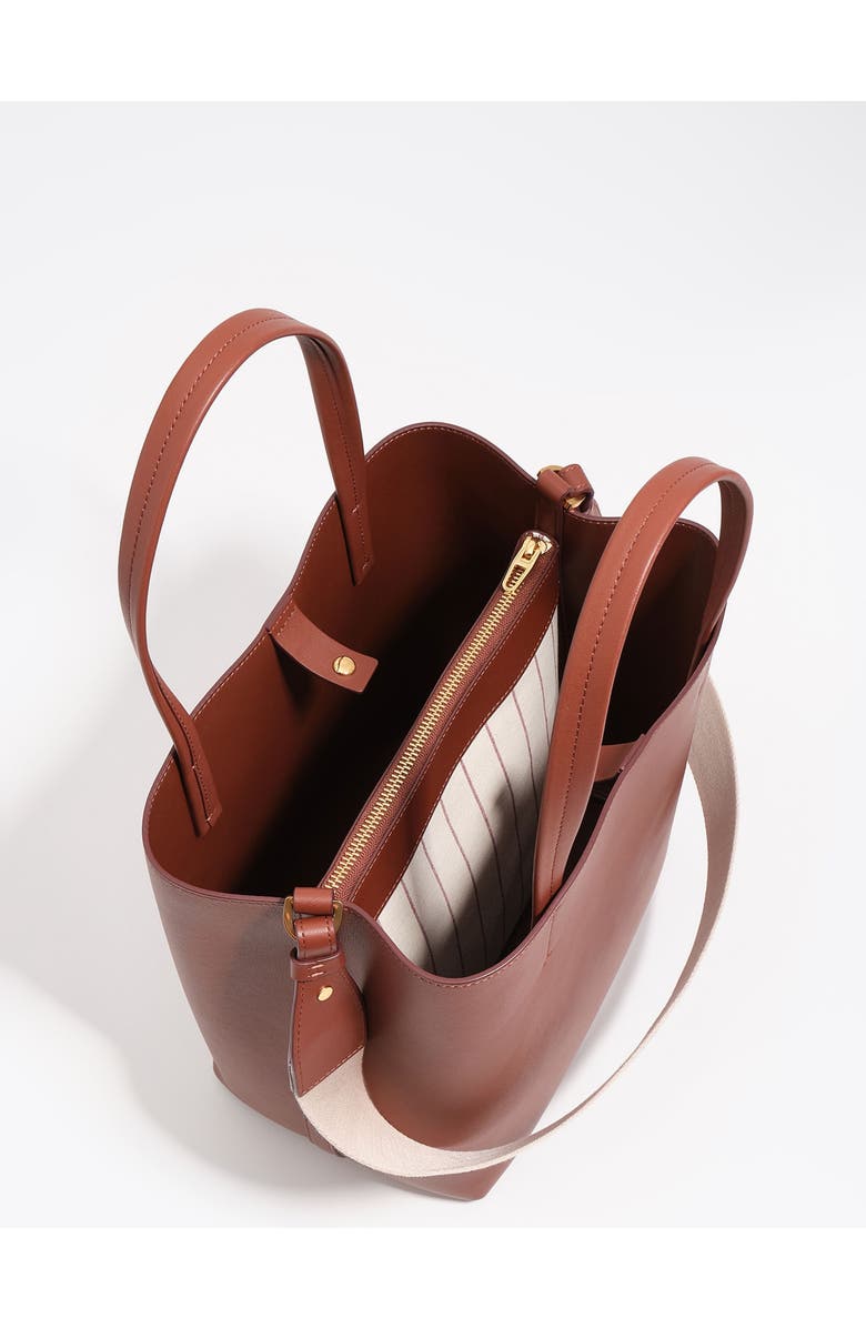 Bimba y Lola Medium Leather Chihuahua bag, Alternate, color, Nut