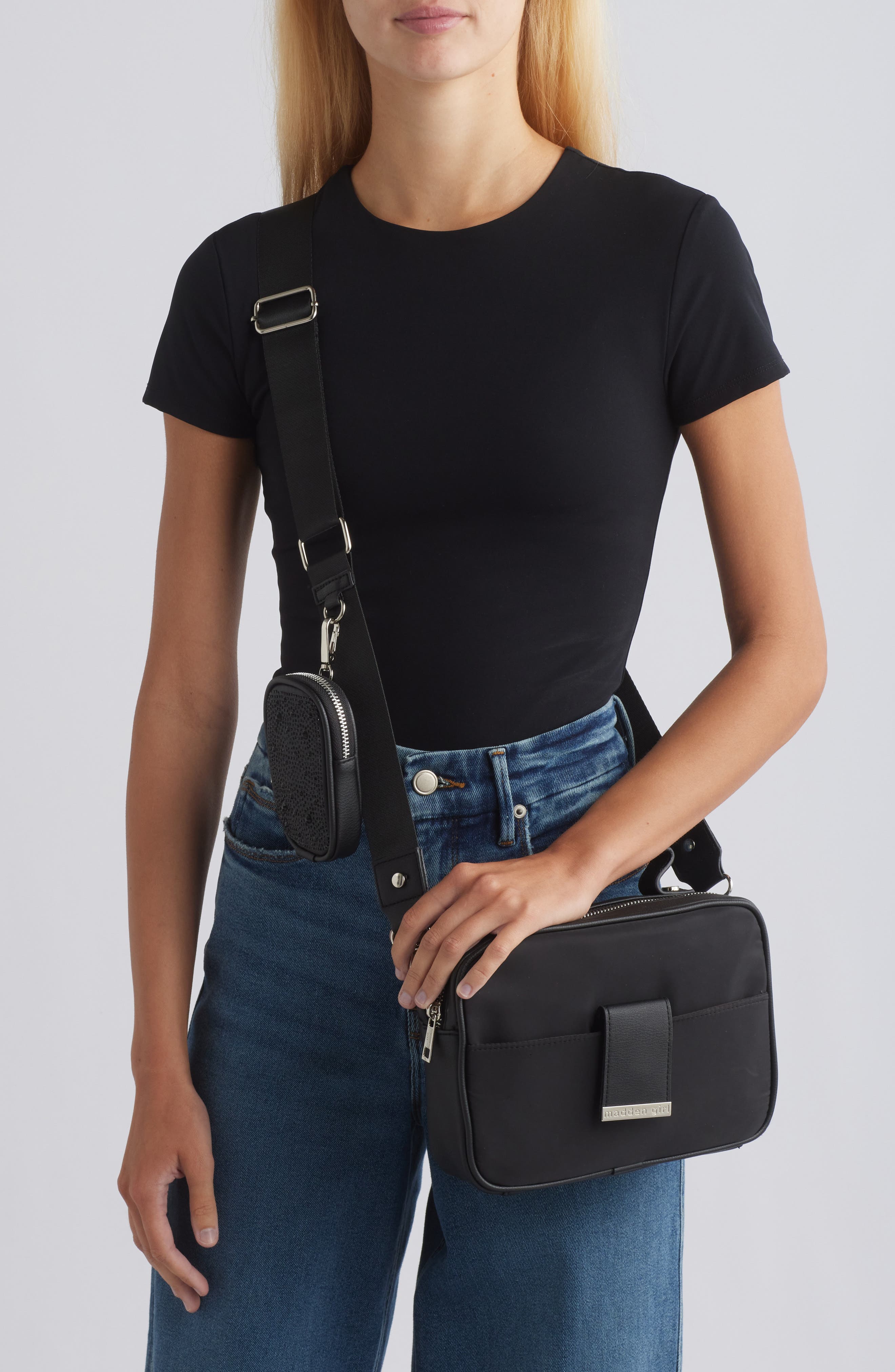 Madden Girl Camera Crossbody Bag, Alternate, color, 