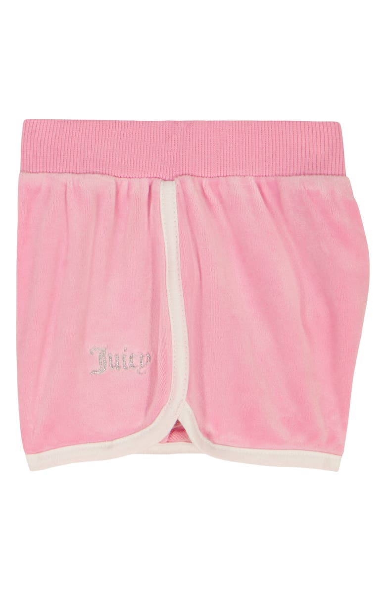Juicy Couture Kids' Embellished Velour Tank & Shorts Set, Alternate, color, Pink