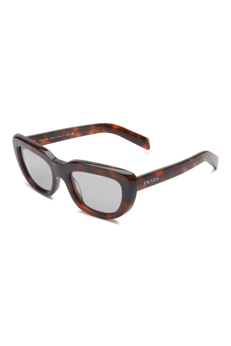 53mm Rectangular Sunglasses, Alternate, color, TORTOISE/GREY