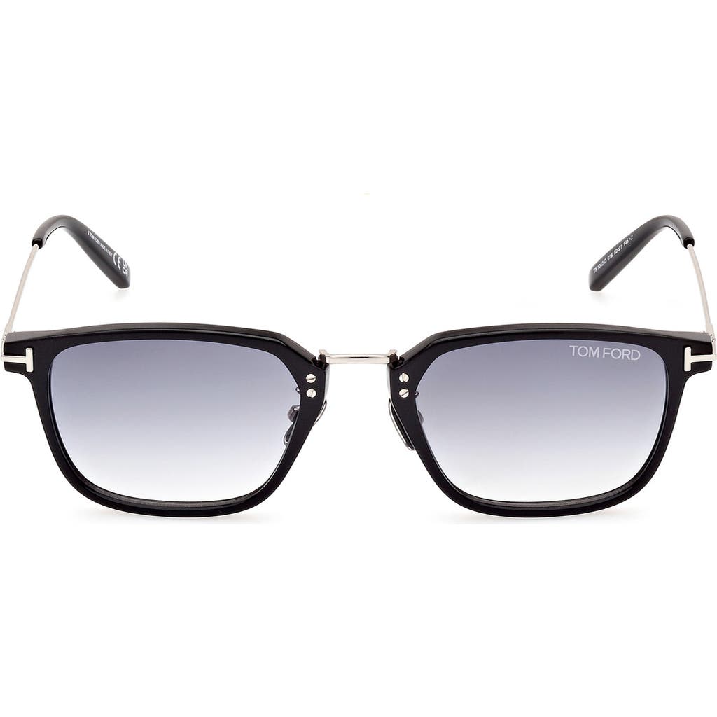 Tom Ford 52mm Rectangular Sunglasses In Black