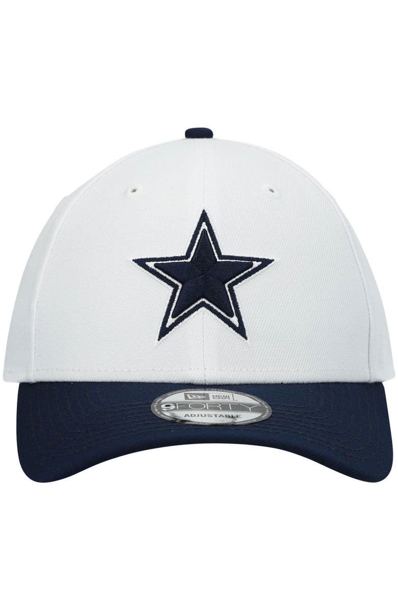 New Era Men's New Era White/Navy Dallas Cowboys 9FORTY Adjustable Hat, Alternate, color, 