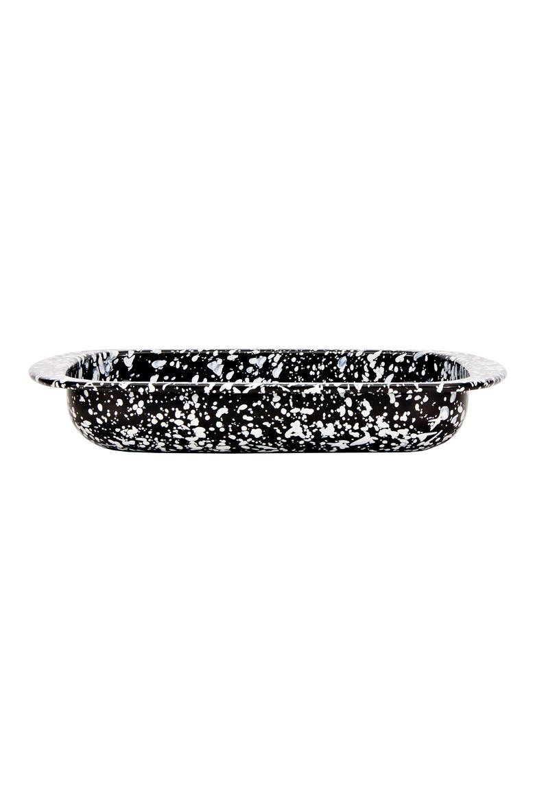 Enamelware Baking Pan, Main, color, BLACK SWIRL