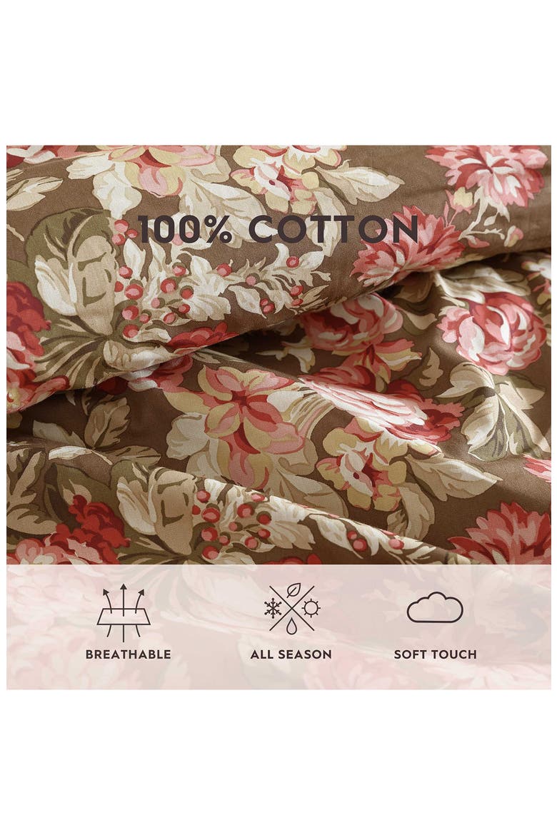 Bloomsbury 3-Piece King Comforter & Sham Set, Alternate, color, BROWN