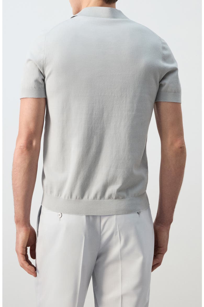 Fine Knit Cotton Polo, Alternate, color, ICE GREY