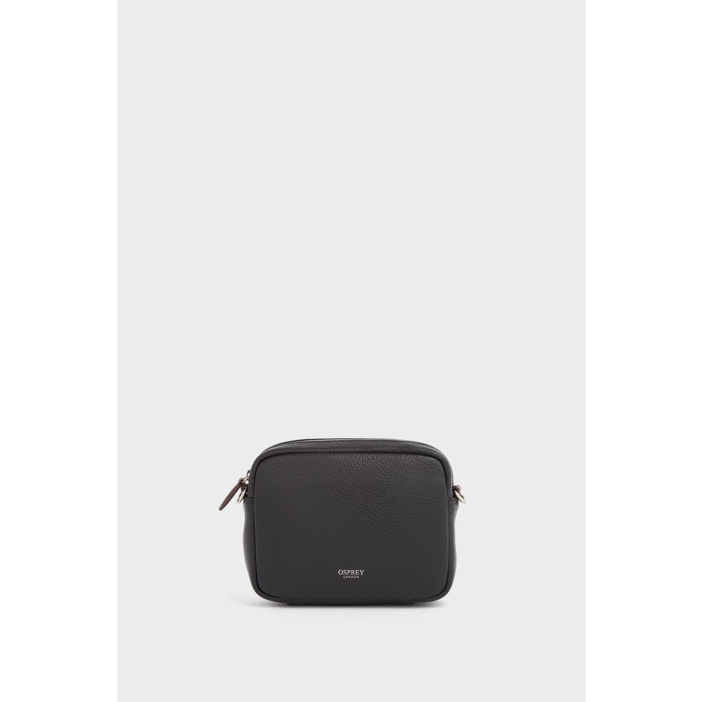 Osprey London The Chiswick Leather Crossbody Bag In Black