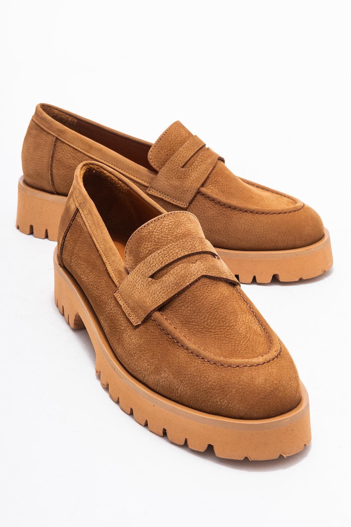 Vionel Leather Loafer, Alternate, color, Cognac Suede Leather