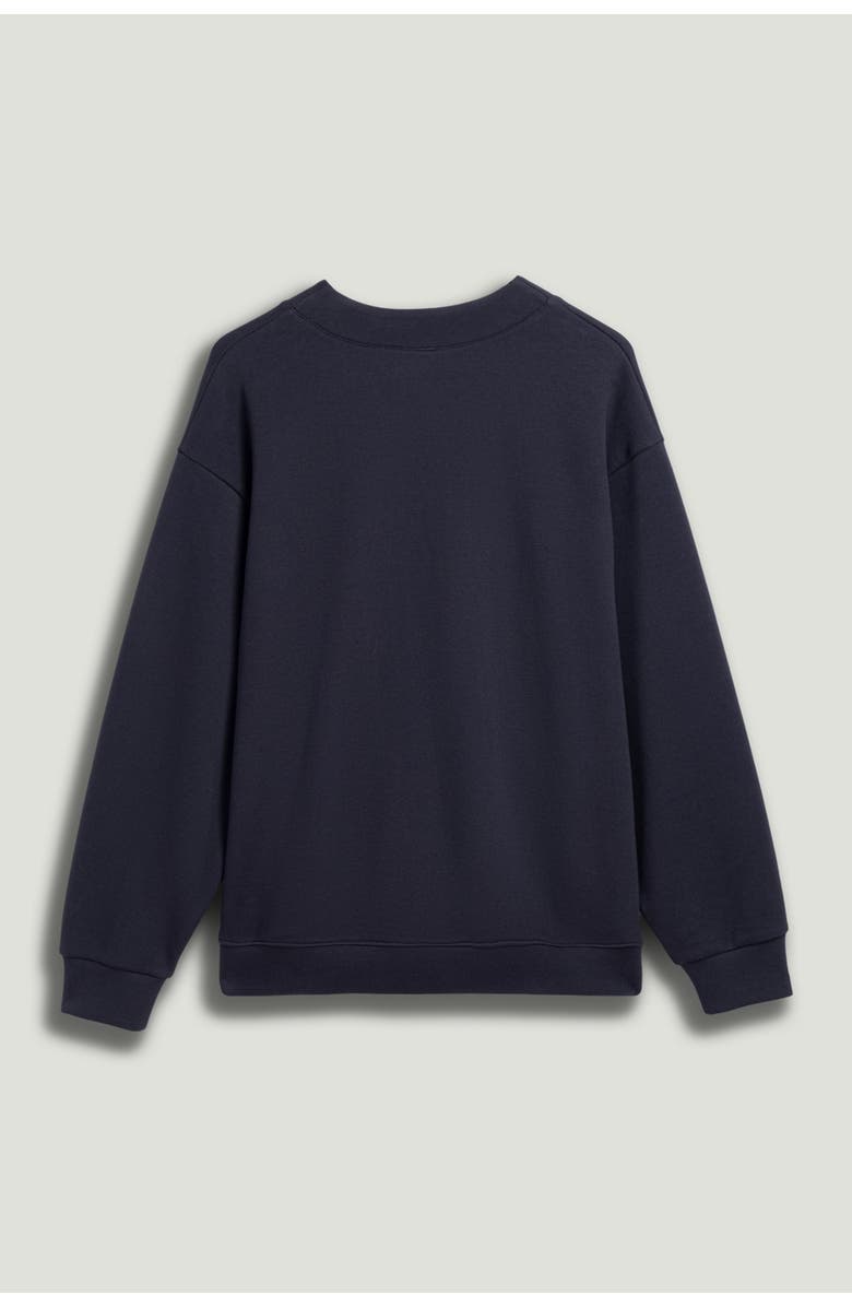 Nocturne Button-Up Fleece Sweatshirt, Alternate, color, Navy Blue