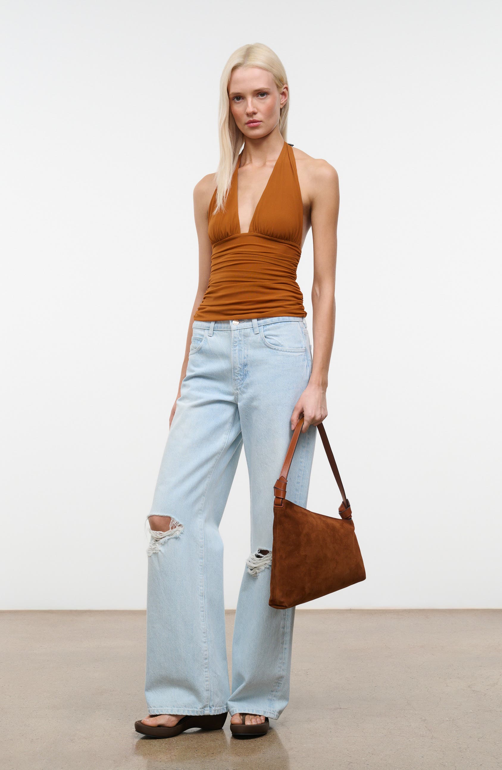 Dani Leather Shoulder Bag, Alternate, color, TABAC