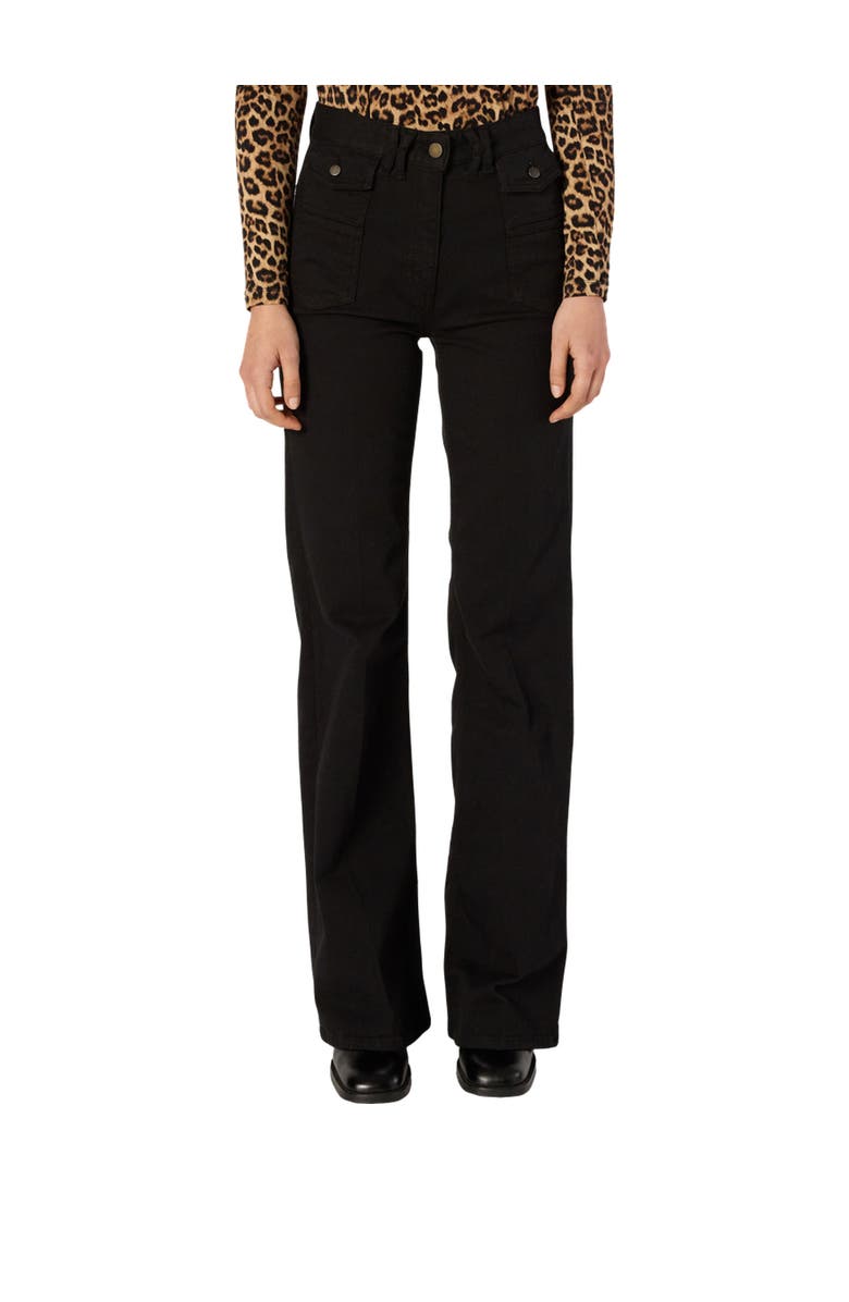 GERARD DAREL Anna Straight High-Waisted Jeans, Main, color, Black
