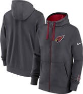 Nike Men's Nike Anthracite Arizona Cardinals Primetime Club Full-Zip Hoodie