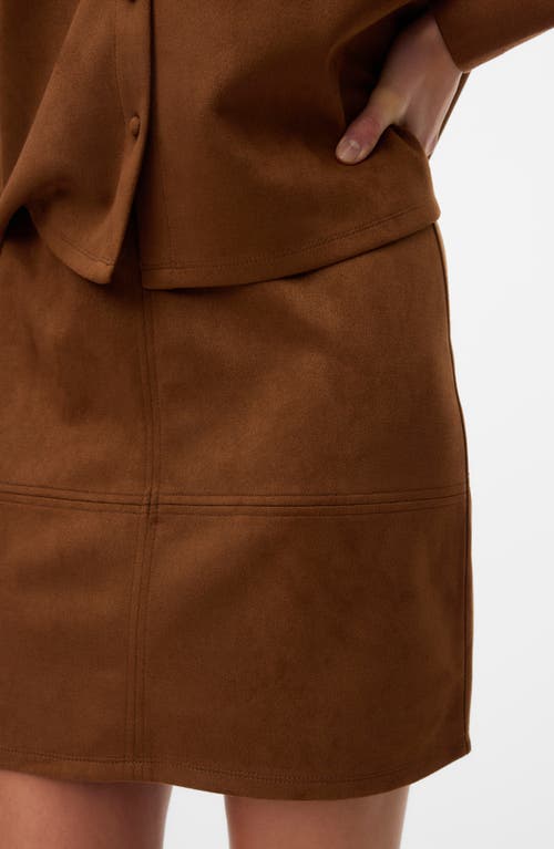 Vero Moda Faux Suede Miniskirt In Brown
