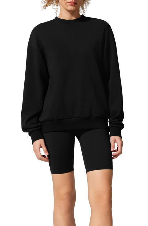 SILKERRY Oversized Porchlight Balance Crew Pullover Sweatshirt