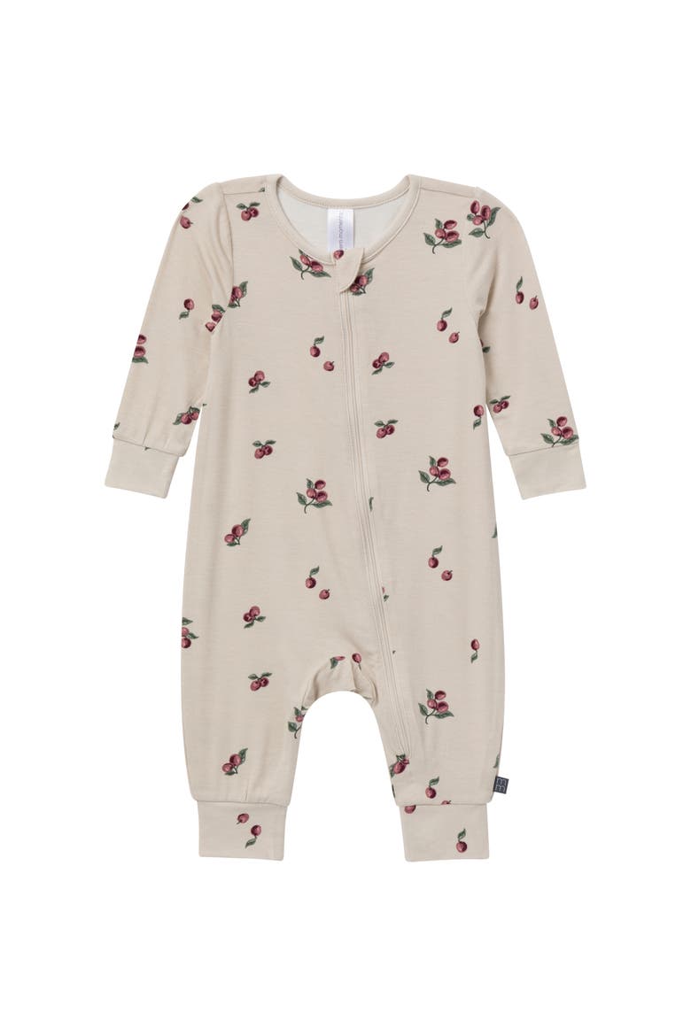 Long Sleeve Footless Rompers, Alternate, color, Gray and Purple