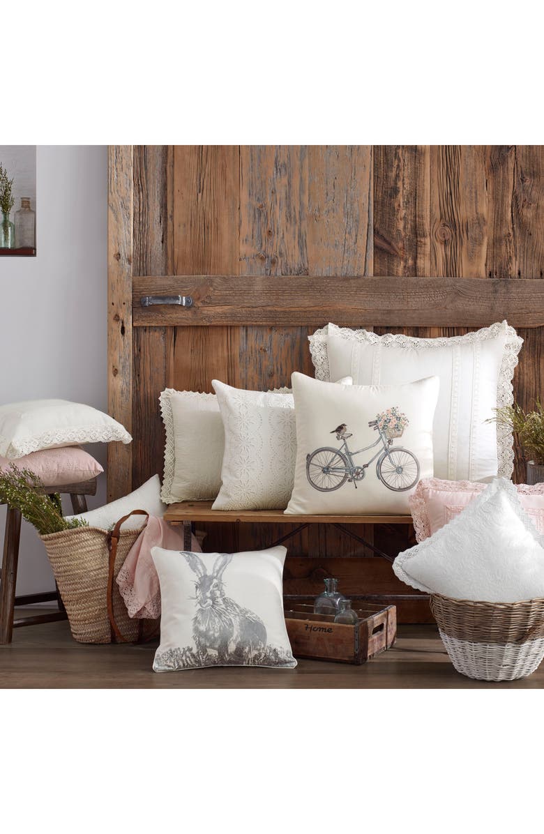 Laura Ashley Accent Pillow, Alternate, color, China Blue