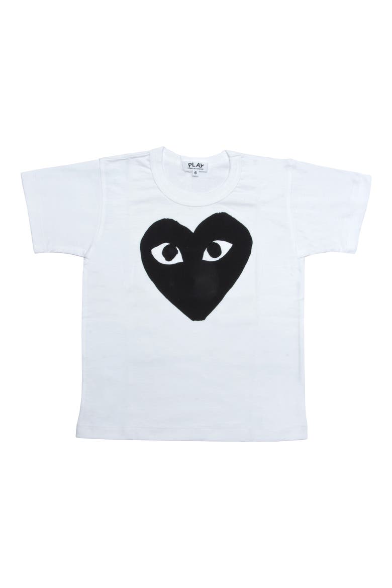 Black Heart Graphic T-Shirt, Main, color, WHITE