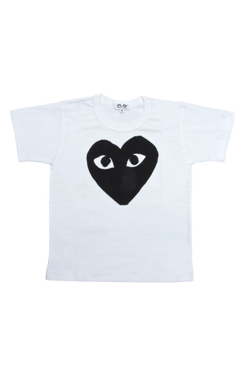 Comme des Garçons PLAY Black Heart Graphic T-Shirt, Main, color,