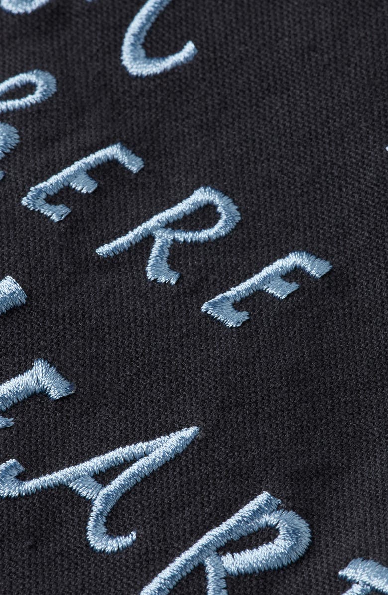 Scotch & Soda Washed Embroidery Detail Cotton Workwear Jacket, Alternate, color, Charcoal Art