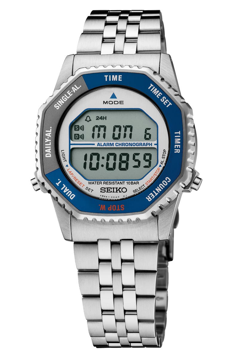 SEIKO WATCHES Essentials RotoCall Digital Chronograph Bracelet Watch, 37mm, Main, color,