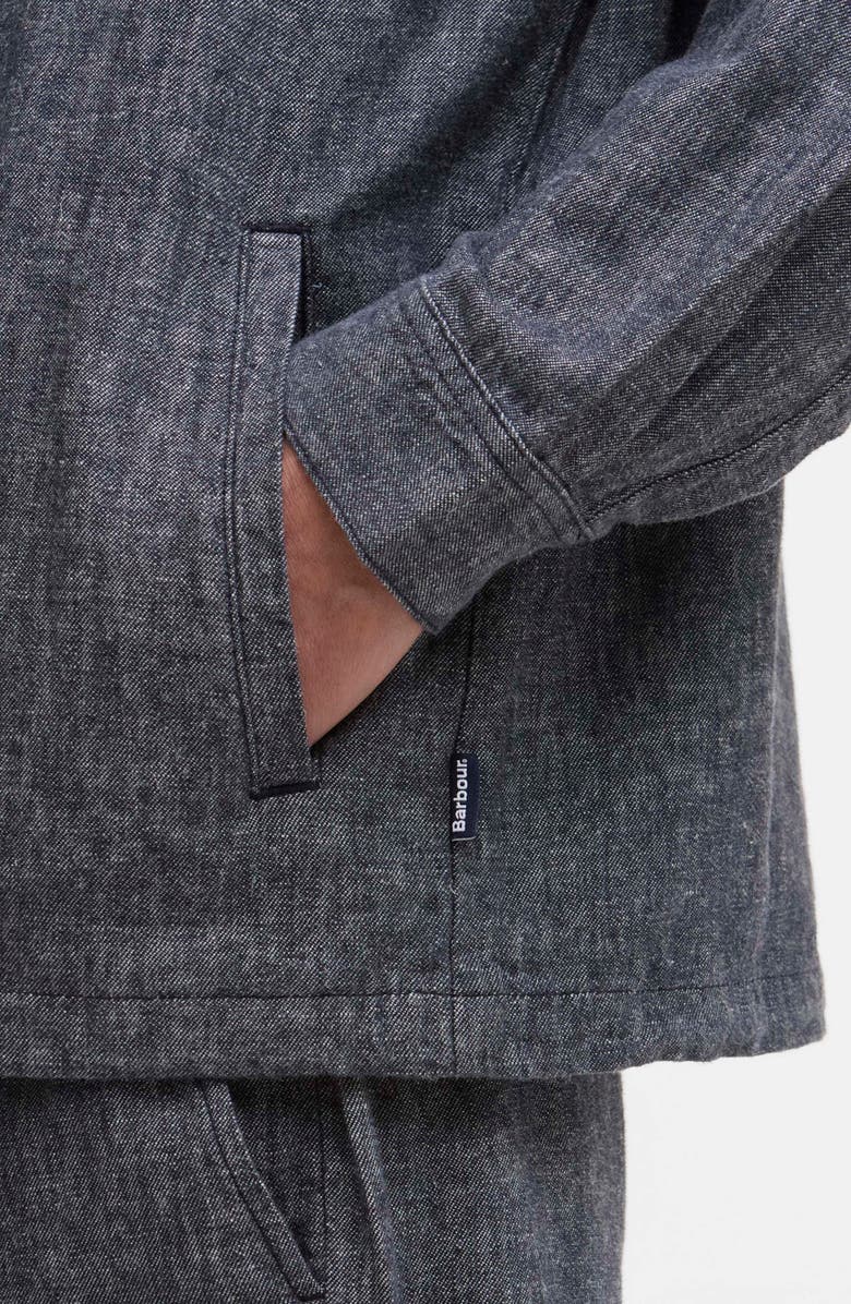 Barbour Stillwater Linen & Cotton Overshirt, Alternate, color, Navy