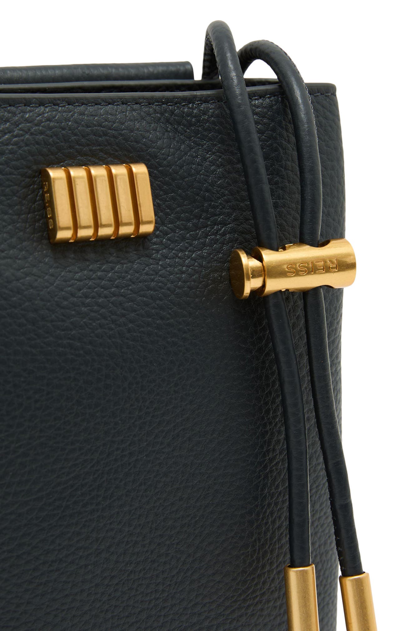 Solene Leather Phone Crossbody Bag, Alternate, color, NAVY