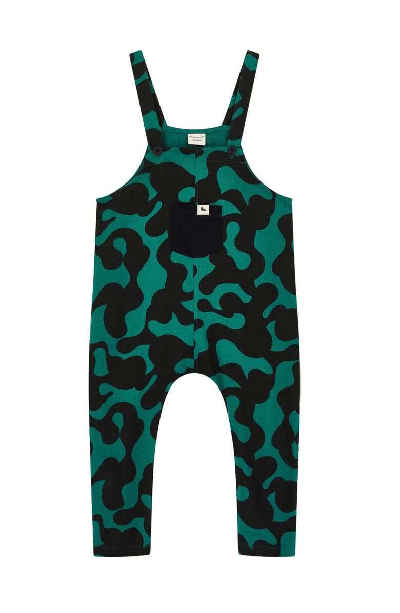 Turtledove London Kids Organic Cotton Abstract Swirl Print Jumpsuit, Main, color, Green
