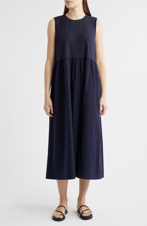 Sleeveless Organic Cotton Midi Dress (Regular & Petite)