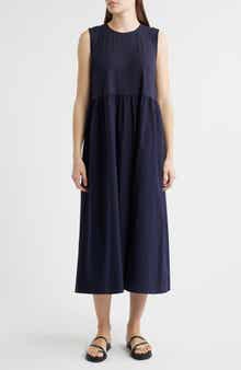 Sleeveless Organic Cotton Midi Dress
