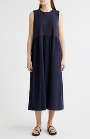 Eileen Fisher Sleeveless Organic Cotton Midi Dress