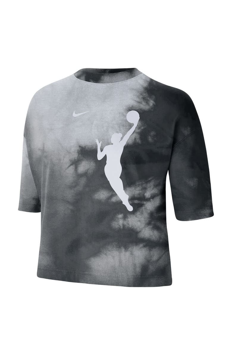 Nike Women's Nike Black WNBA Team 13 Shadow-Dye Boxy Cropped T-Shirt, Alternate, color, Black