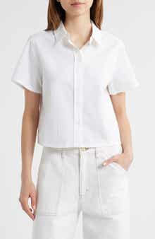 FRAME Cotton Seersucker Camp Shirt