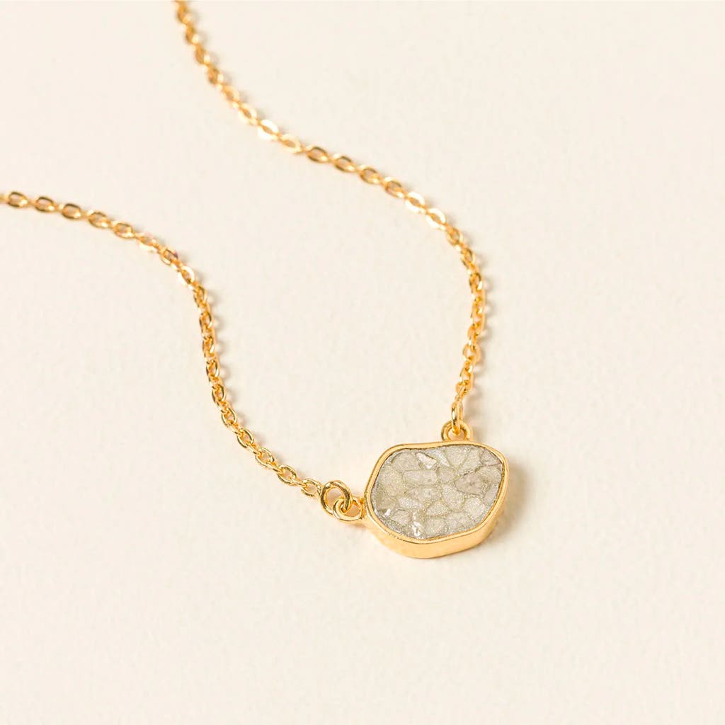 Shana Gulati Sliced Raw Diamond Pebble Necklace