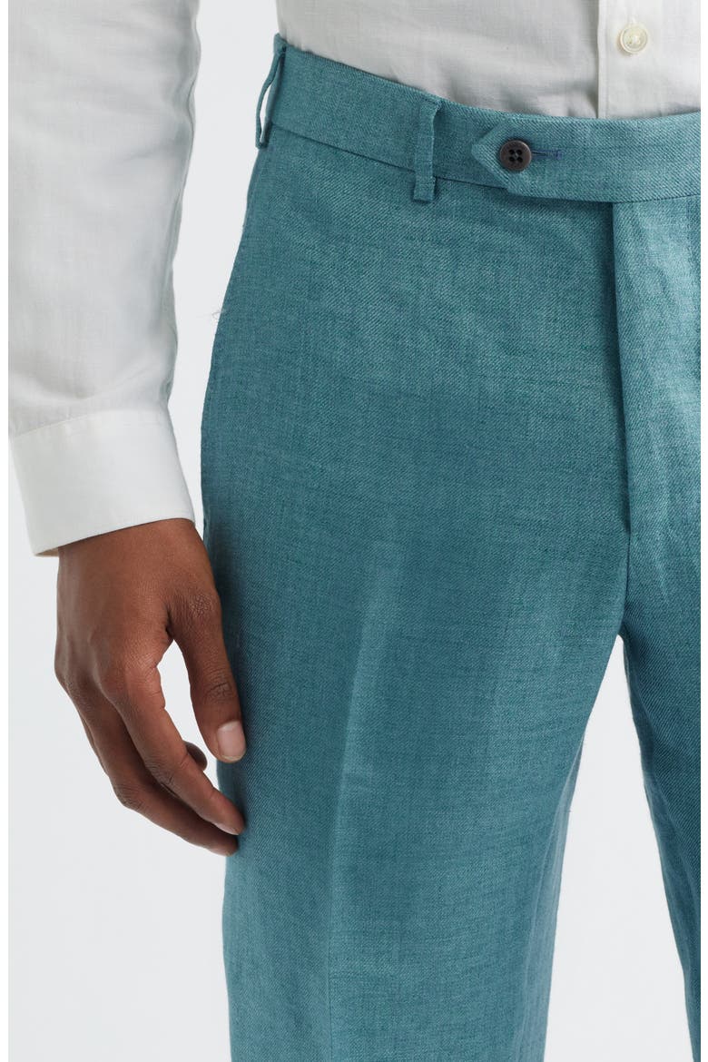 Parker Linen Pants, Alternate, color, TURQUOISE