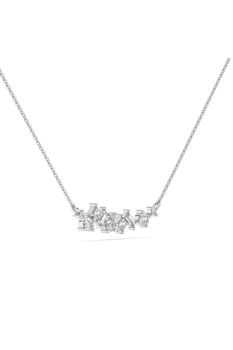 1Ct TW Diamond Mixed Fancy Shape Designer Necklace 14k Gold Lab Grown Pendant, Alternate, color, 14k White Gold