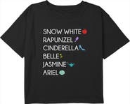 Disney Princesses Girls' Princess Icons Graphic Cropped T-Shirt