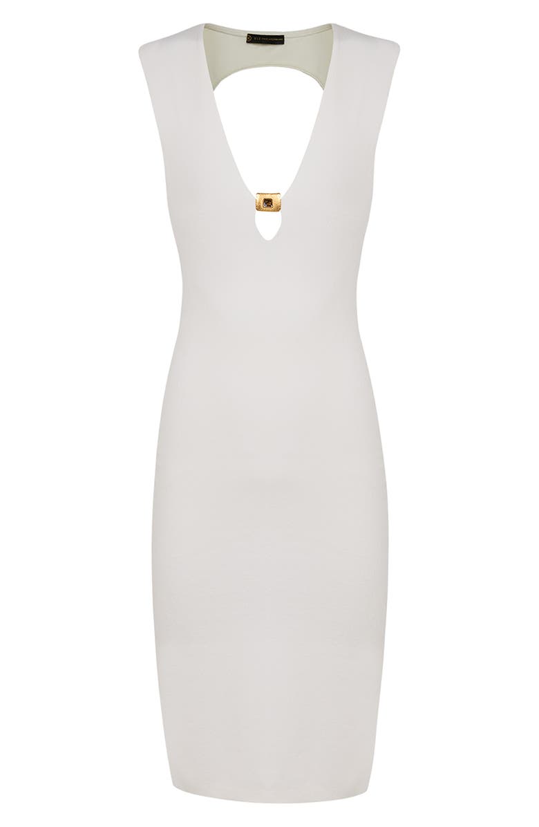 ViX Paula Hermanny Firenze Cover-Up Midi Dress, Alternate, color, White